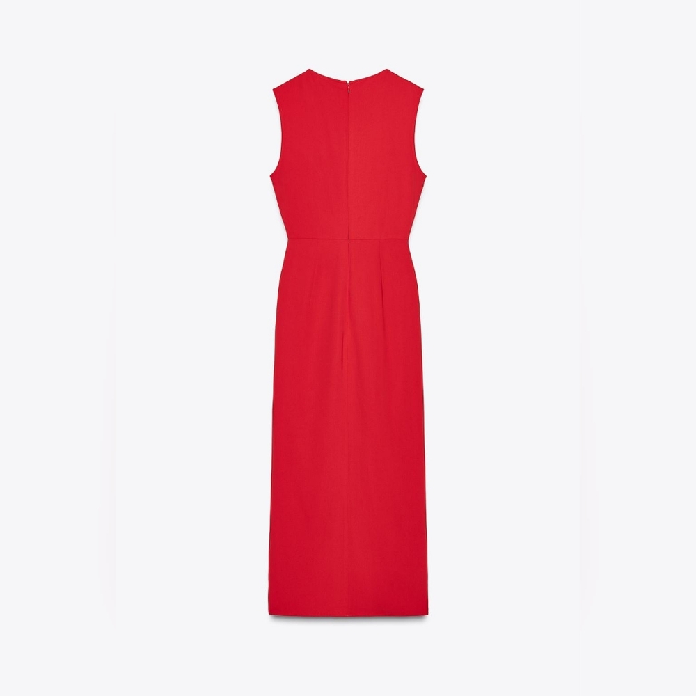 MIDI RED DRESS WITH HARDWARE SIZE M - Picture 9 of 10